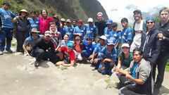 Our group finishing the trek